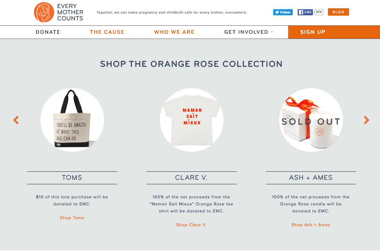 Mother's Day Cause Campaigns Every Mother Counts Orange Rose Collection