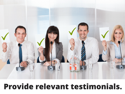 How to Pitch a Cause Marketing Program to The Deferrer: provide relevant testimonials.